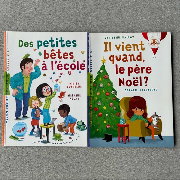 FRENCH ~ Set of 2 ~ Elementary Readers ~ Milan Poche series #59 & #118 - Picture 1 of 12